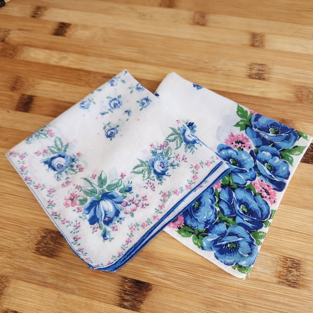 Vintage Floral Printed Hankies